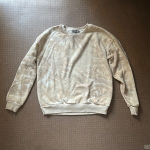 Beige tye-dye crewneck